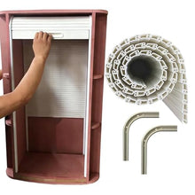 16 18 22 24 26 30 32 36 Inch Wide Metal Cabinet Roll Up Door，Interior/Outdoor Appliance Kitchen Tambour Doors with Track, Pull Up and Down to Open(22x36(55.9x91.4cm))