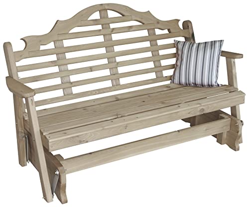 Furniture Barn USA Cedar 4' Marlboro Glider Unfinished