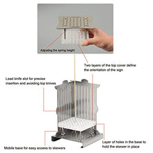 10 Holes Manual BBQ Skewer Maker,Stainless Steel Kebab Maker Box Mutton Kebab Machine for Making Kabobs Kit