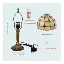 WOAITIANTIAN Desk Lamps Stained Glass Table Lamp