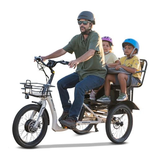EMOJO Bull 8.5" Low Step Through Electric Tricycle 500W 7-Speed Ivory