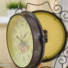 saditesdk Wall Clock, Waterproof Outdoor Clock Garden Clocks, 10 Inch Double Sided Outdoor Wall Clock Retro Outdoor Clocks Battery Operated Silent Outside Clocks White，Black