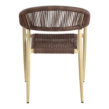 Furniture of America Clark Aluminum Patio Dining Chair Set of 4 Natural