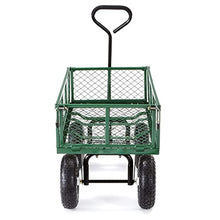 WAFEOGK Household Garden Carts Courtyard Folding Camping Wagon Cart Lawn Outdoor Steel Heavy Duty Beach with Big Wheel