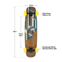 Loaded Boards Basalt Tesseract Bamboo Longboard Skateboard Complete Dark Blue