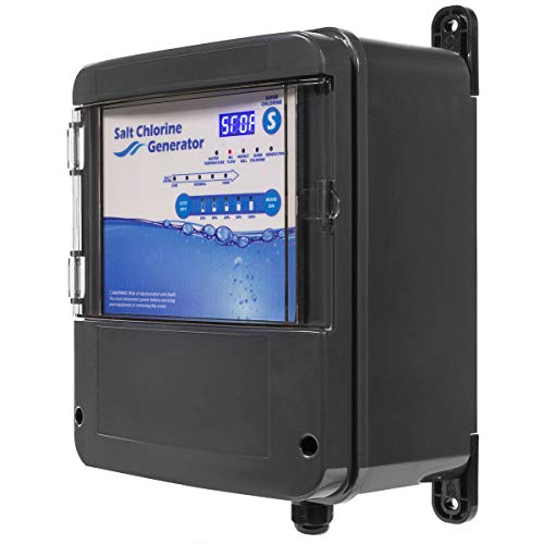 9TRADING Salt Water Pool Chlorine Generator System Chlorinator Gray