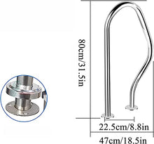 Pool Handrail Handle Grab Rails Swimming Pool Rail Pool Railing Swimming Pool Handrails for Inground Pool Entry Safety Grips Ramp Railings,Easy-to-Assemble Spa Handrails