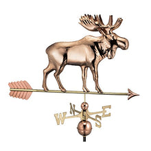Good Directions Polished Copper Moose Weathervane – Decorative Rooftop Accent for Barns, Homes, Sheds, and Cupolas – Durable & Handcrafted