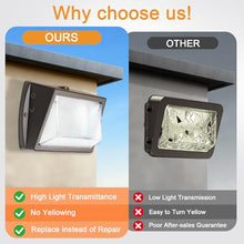 4-Pack LED Wall Pack Light with Dusk to Dawn Sensor, 80W/100W/120W, 3CCT Adjustable, 120-277V, IP65, 0-10V Dimmable, Outdoor LED Security Flood Lighting for Warehouse, Garage, ETL Listed