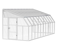 Palram Canopia Rion Sun Room Lean-to Greenhouse DIY Kit 8 Ft. x 20 Ft. White