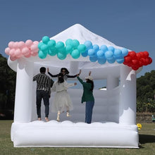 awesmflate 13FT White Inflatable Bounce House with Canopy 100% PVC Commercial for Kids & Adults with 1100W Air Blower