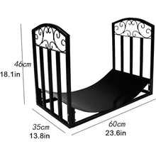 EliteBloom Arc Firewood Rack Metal Log Holder, Outdoor Indoor Wood Storage Stand for Firewood, Logs, Lumber, Kindling