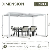 SAILARY Louvered Pergola 10' x 13', Outdoor Aluminum Pergola with Reinforced Steel Roof, Heavy-Duty Hardtop Gazebo for Patio Deck, Weatherproof Sun Shade Shelter, White