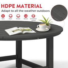 Costaelm Paradise Kids 5-Piece HDPE Outdoor Patio Round Dining Table and Chairs Set, Gray