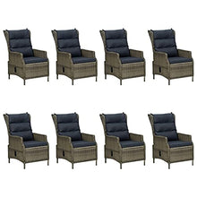 AMBERARD Patio Dining Set Set of 8 Brown Furniture Set
