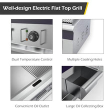 Commercial Electric Griddle 27.5'' Flat Top Grill Countertop Griddle 6000W Stainless Steel Teppanyaki Grill Large Electric Griddles