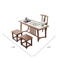 LICONG-2019 Tea Table Solid Wood Rock Board Balcony Tea Table and Chair Combination Set, Small Household (100x62x72cm) Side Table