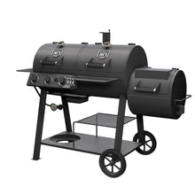 Oklahoma Joe's Canyon Deluxe Charcoal and Propane Gas Combination Smoker and Grill Black