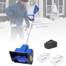 MiBoce Electric Snow Thrower, Cordless Snow Shovel, with 24V Lithium Battery, Cleaning Width 28cm, Cleaning Depth 17.8cm, for Driveway, Patio, and Deck Clearing