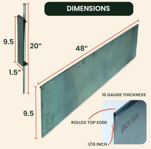 Beuta Corten Steel Landscape Edging Border 9.5" H | Metal Garden Edging for Landscaping | Flexible Lawn Edging Border for Yard Edging & Garden Border | 4ft L each,10 Pack (Total 40Ft) 20 Clips & Nails