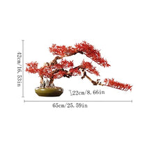 Artificial Plants Simulation Plant Art Bonsai Modern New Chinese Style Zen Simulation Red Bonsai Living Room Porch Cabinet Ornaments Articifical Plants Indoor
