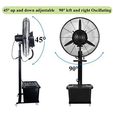 FAFACAI Outdoor Moving Misting Fan High 69"/71" Oscillating Standing Fans Tilting Pedestal Misters Fan 11 Gallon Mist Tank for Cooling Patio Indoor (Size : 750mm/30in) (750mm/30in)
