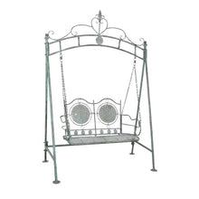 FYorbitH bancas de Patio Exterior Outdoor Garden Iron Swing Chair, Balcony Decoration Cradle Double Chair, Suitable for Terrace Park
