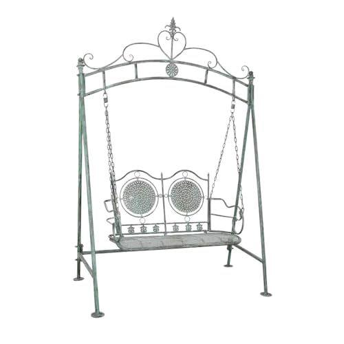 KHUTRW3D Patio Benches Outdoor Garden Iron Swing Chair, Balcony Decoration Cradle Double Chair, Suitable for Terrace Park Backyard
