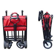 Handcart Heavy Duty Foldable Garden Trolley Garden Cart Beach Wagon Folding Wagon Foldable Pull Wagons Hand Cart Folding(A)