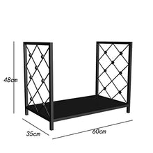 DJVHSRI Firewood Storage Rack Simple Wood Firewood Iron Shelf Shelf Wood Firewood Storage Black Floor Shelf,