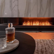 TBLOTYD Decorative Fireplace 3D Water Steam Fireplace, Built-in Electric Fireplace, Atomizing Fireplace with LCD Touch Screen, Remote Control and Timer,CH
