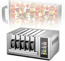 4200W Commercial Electric Skewer Oven, 5x10 Skewers Stainless Steel Smart Barbecue Grill, 0-400°C Adjustable & 0-99 Min Timer