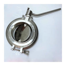 TQKEBWGW Stainless Steel Powder Butterfly Valve Clamp Powder Valve Tank Bottom Welding Powder Valve Large Discharge Valve(154 Ferrule 167)