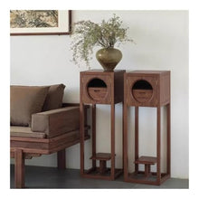 LUYOUBOZHU Vase Stand Bonsai Rack Plant Shelf Wood with Drawers for Home Study Tea Room Balcony Gardening