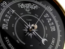 Tabic Handmade Prestige Barometer on English Dark Oak Mantel Display Mount - Handcrafted in England - Timeless Weather Predictor and Decor Piece for Home or Office - Elegant with Modern Precision
