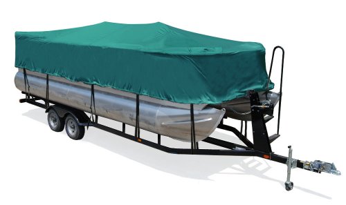 TaylorMade Semi-Custom Boat Cover for Pontoon Boats with Outboard Motor, Teal