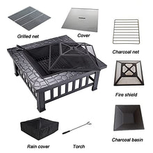 Fire Pit Outdoor Garden fire Pit, Hotel Decoration fire Pit, Home Terrace Barbecue fire Pit Table, 31 inches