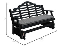 Furniture Barn USA Pine 6' Marlboro Glider Black