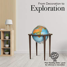 Waypoint Geographic Normandy Globe 16” Decorative Floor Globe Blue