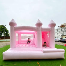 Inmaqui Pink Inflatable Bounce House with Slide and Air Blower