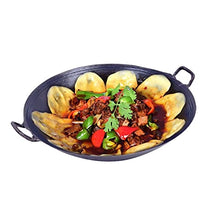 UWYTGF Iron Wok with Wooden Lid, Outdoor Stove Household Cooking Pot Made of Iron, Diameter 44 Cm