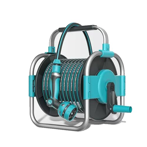 Portable Garden Hose Cart, Water Pipe Reel Cart for Washing, Hose Reel Yard, Cleaning Water Pipe Storage (30m)