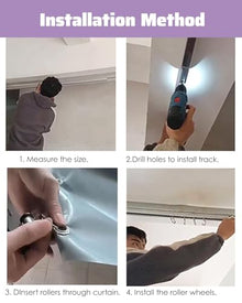 White Short Garage Curtains to Hide Storage for a Party/Auto Detailing Bay
