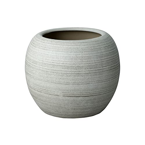Planting Pot Ceramic Flower Pot Plant Container Oversized Spherical Floor Planter Mall Decoration Courtyard Large Green Flower Pot Indoor Plant Pot (Color : L)