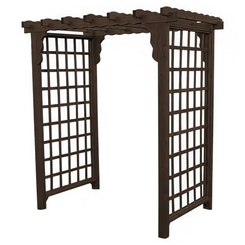 Keystone Amish Co. Bainbridge Cedar Arbor, 5-Foot, Walnut Stain