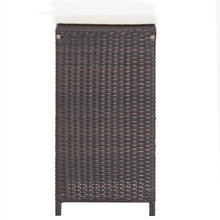 KDVXBCQJH 7-Piece Outdoor PE Rattan Bar Set with 6 Stools & Table, Brown