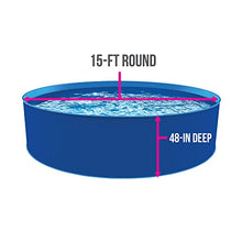 Blue Wave Cobalt Steel Wall Pool Package - 15-ft Round 48-in Deep Blue