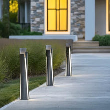 XMKJC LED Outdoor Bollard Light Electric Pathway Lamp Modern Landscape Ground Light for Garden Yard Patio Walkway Driveway Courtyard Park Villa Path Decorative Lighting Aluminum Acrylic(Black)