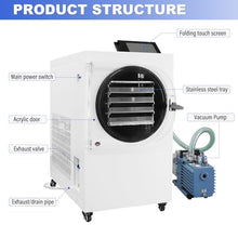 HNZXIB ZZKD -60℃ Vacuum Freeze Dryer Machine for Home, Food Grade White