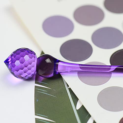 100 Pieces 20mm 105mm Crystal Viscose Gourd Pendant Mixed Color Glass Prism For Chandelier Suspension - (Color: Violet)